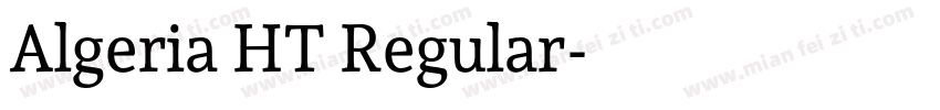 Algeria HT Regular字体转换